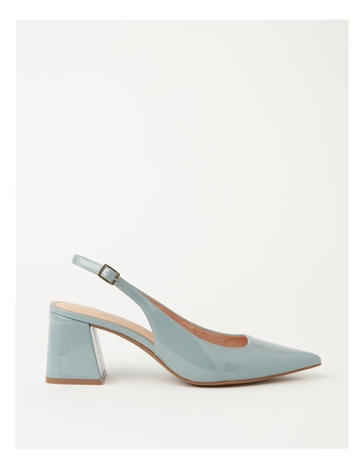 Rita Heeled Shoe in Blue Patent