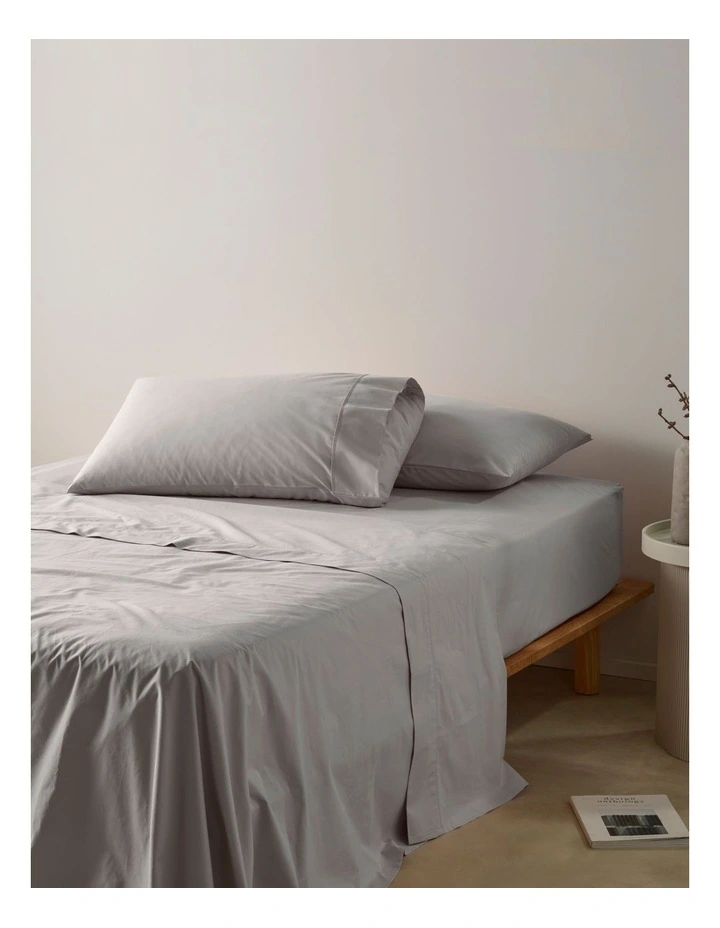 300TC Australian Superfine Cotton Sheet Set in Silver