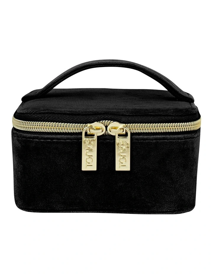 Luxe Velvet Jewellery Cube in Black