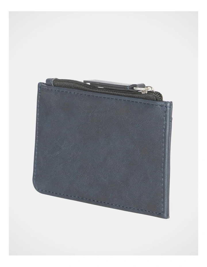 Zip Half Wallet in Navy