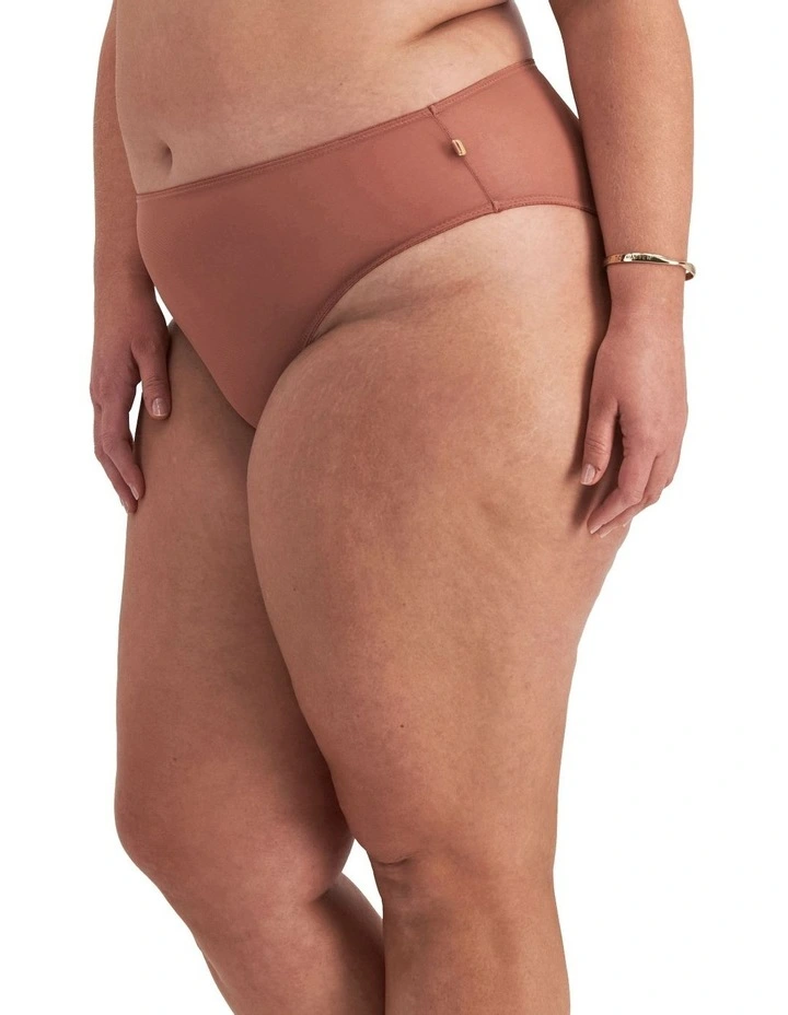 Because Hi Bikini Brief in Rose Ochre