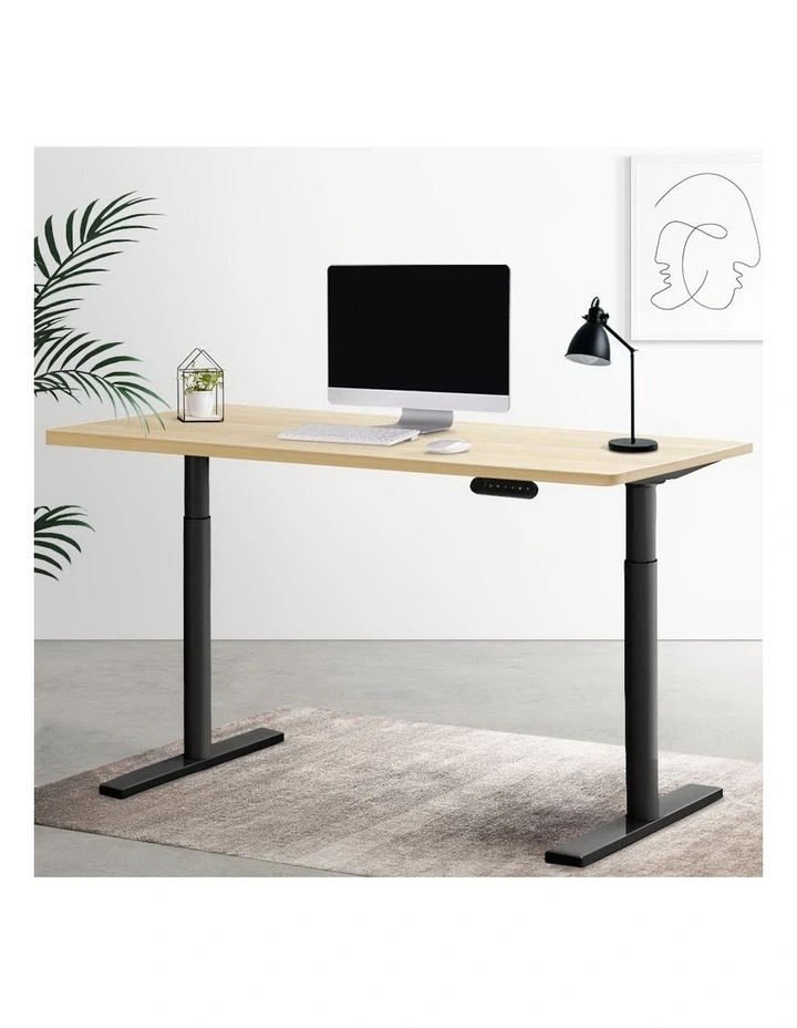 Motorised Electric Standing Desk 120cm in White Oak