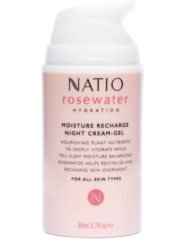 Rosewater Hydration Moisture Recharge Night Cream-Gel 80ml