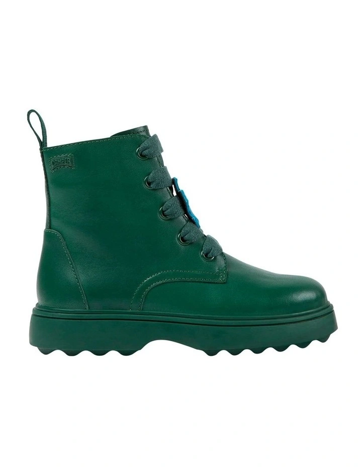 Twins Flower Youth Boots in Dark Green