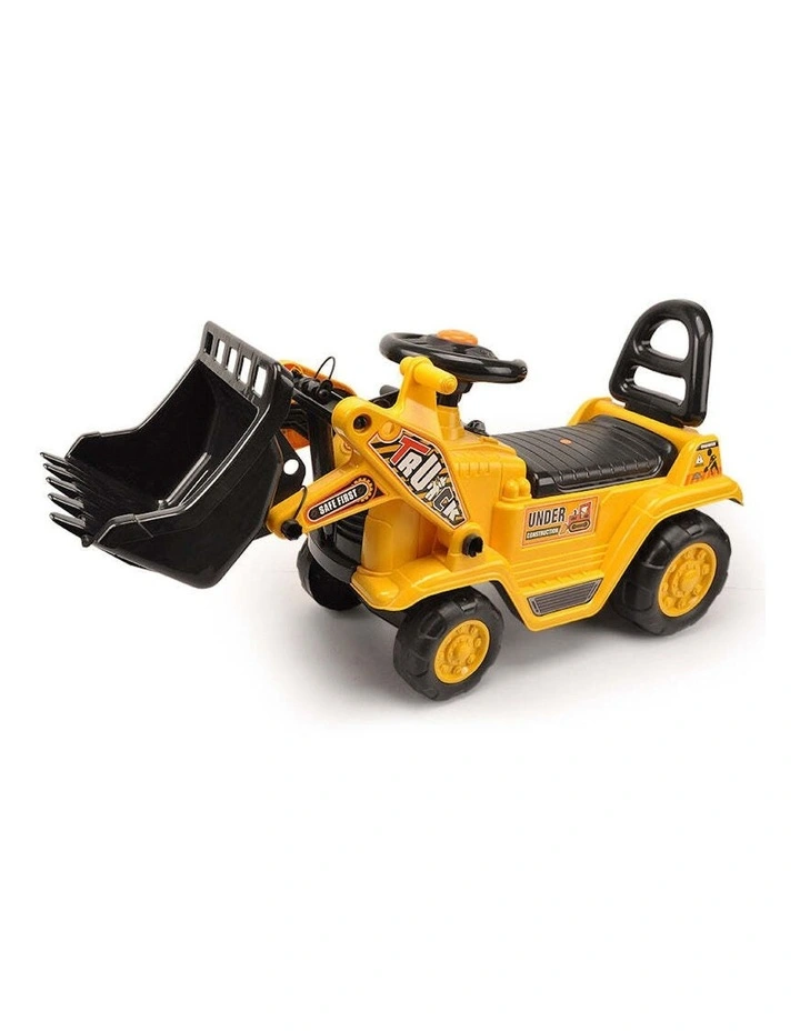 Digger Ride On with Interactive Gear Stick & Scoop in Yellow