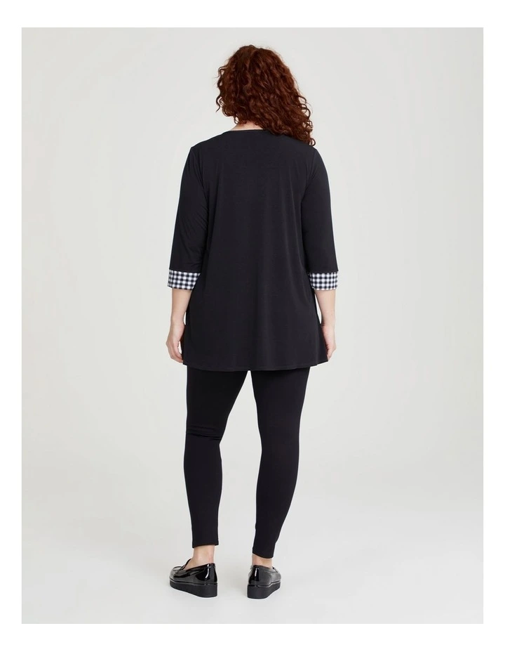 All In One Tunic in Black/White Check