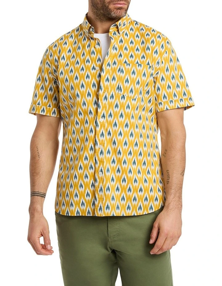 Ikat Shirt in Gold