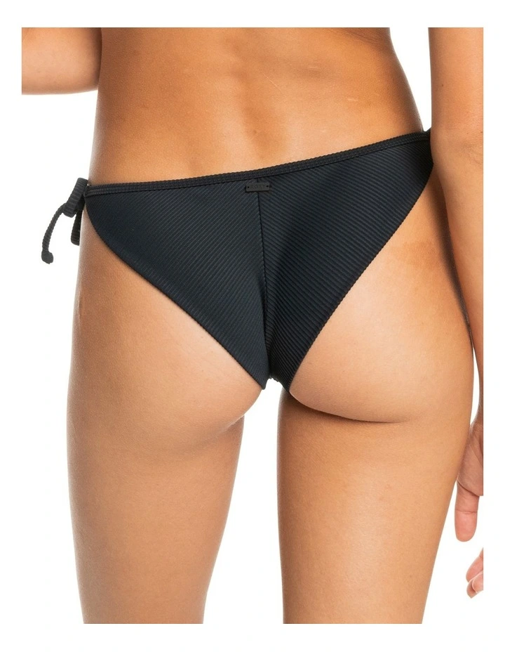 Love The Daydream Rib Knit Bikini Bottoms in Anthracite