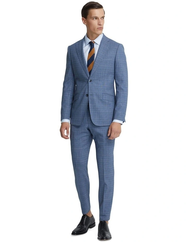 New Hopkins Wool Suit Jacket in Blue Check