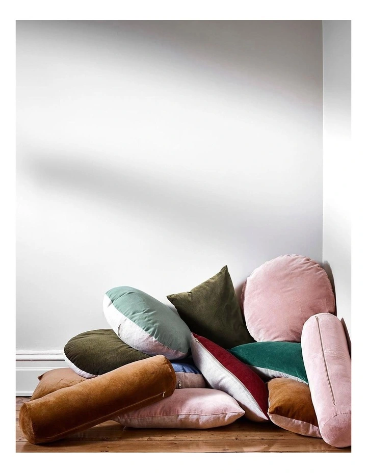 Luxury Velvet 55cm Round Cushion in Jade