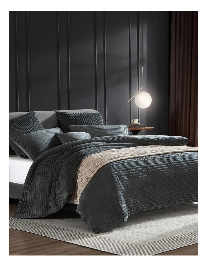 Barlow Slate Quilt Cover Set in Grey