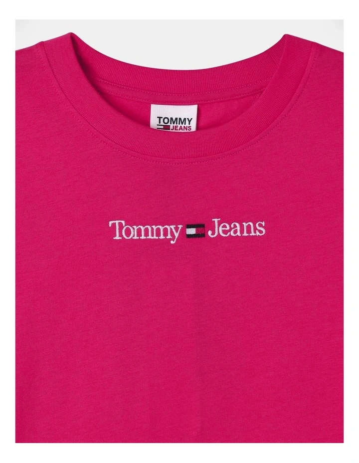 Serif Linear Tee in Pink
