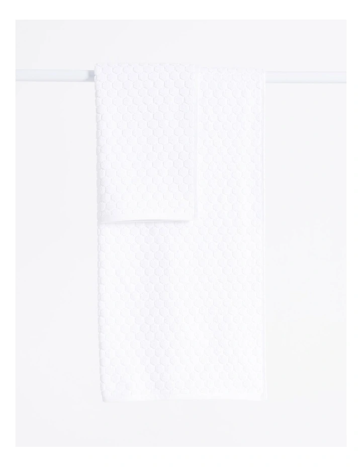 Honeycomb Towel Range in White
