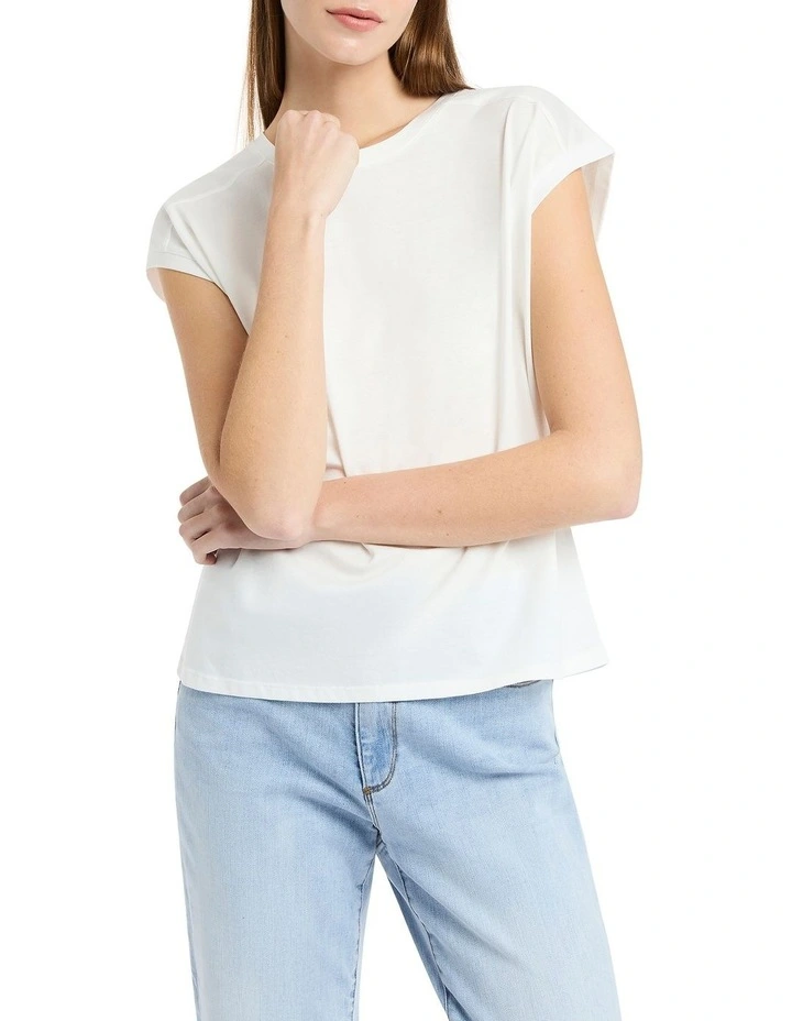 Martie Mercerised Cotton Tee in White