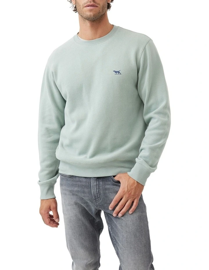 Gunn Crew Neck Sweat Top in Celadon