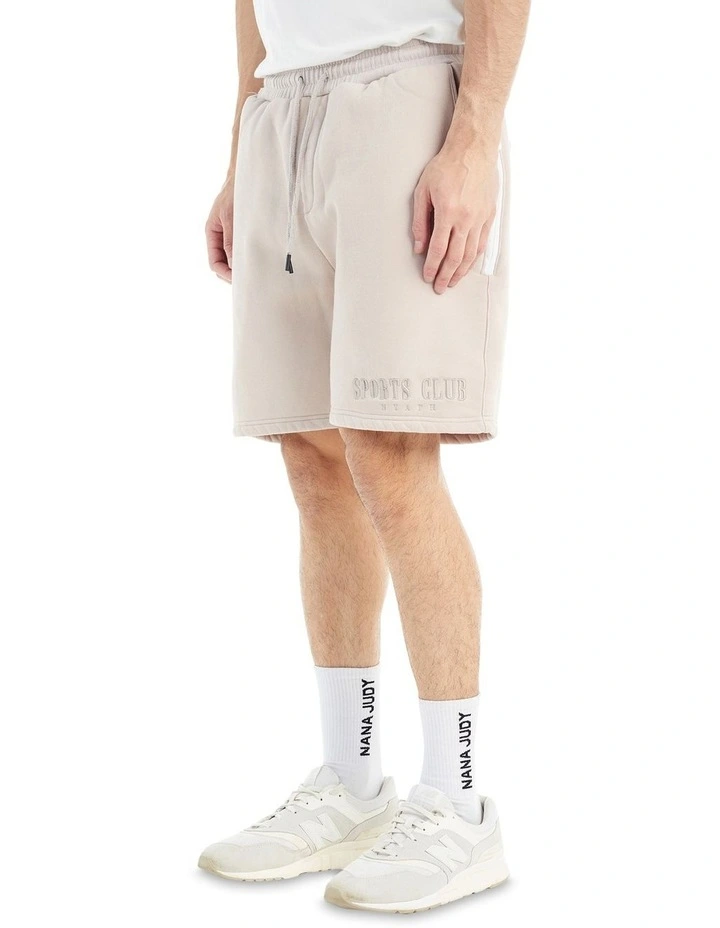 Sports Club Track Short in Mineral Grey