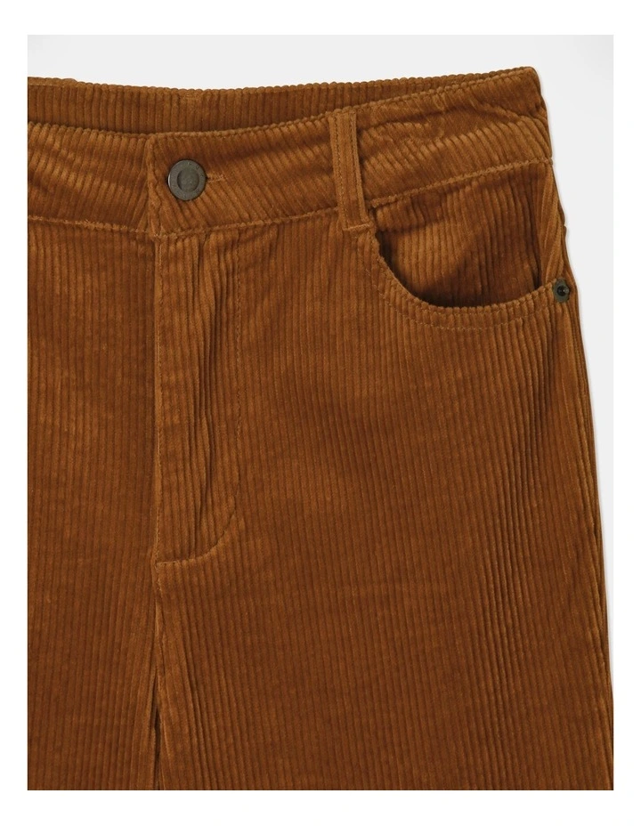 Cord Flared Pant in Tan