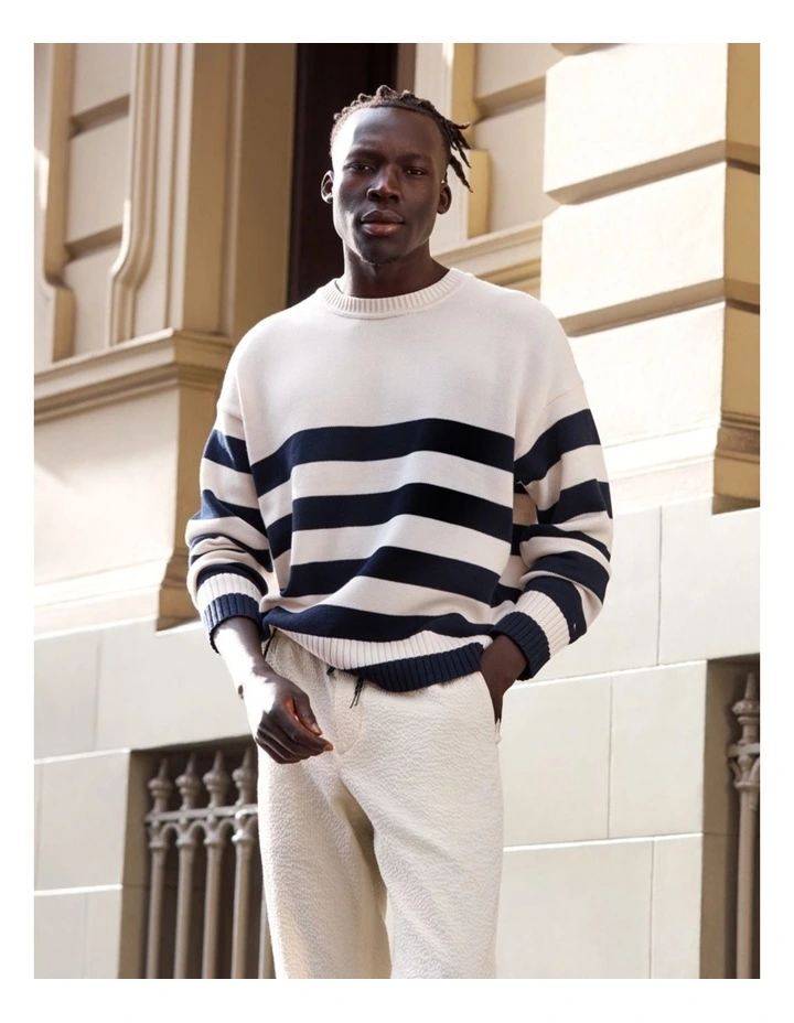 Chelsea Seersucker Pant in Weathered White
