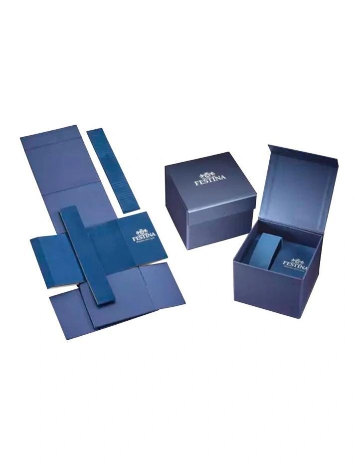 Classic Stainless Steel Watch in Blue