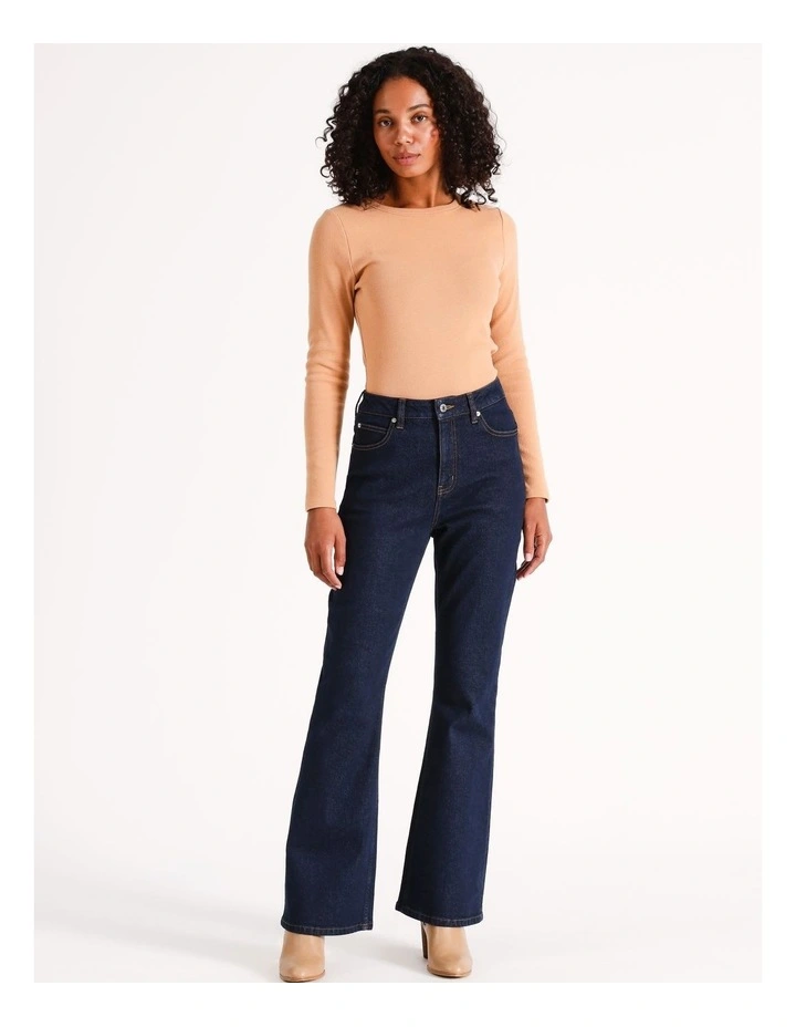 Organic Blend Flare Jean in Indigo