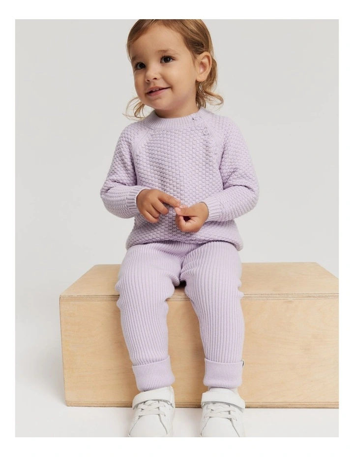 Soft Textured Knit in Lilac