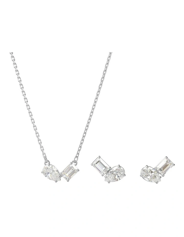 Mesmera Set Mixed Cuts Rhodium Plated in White