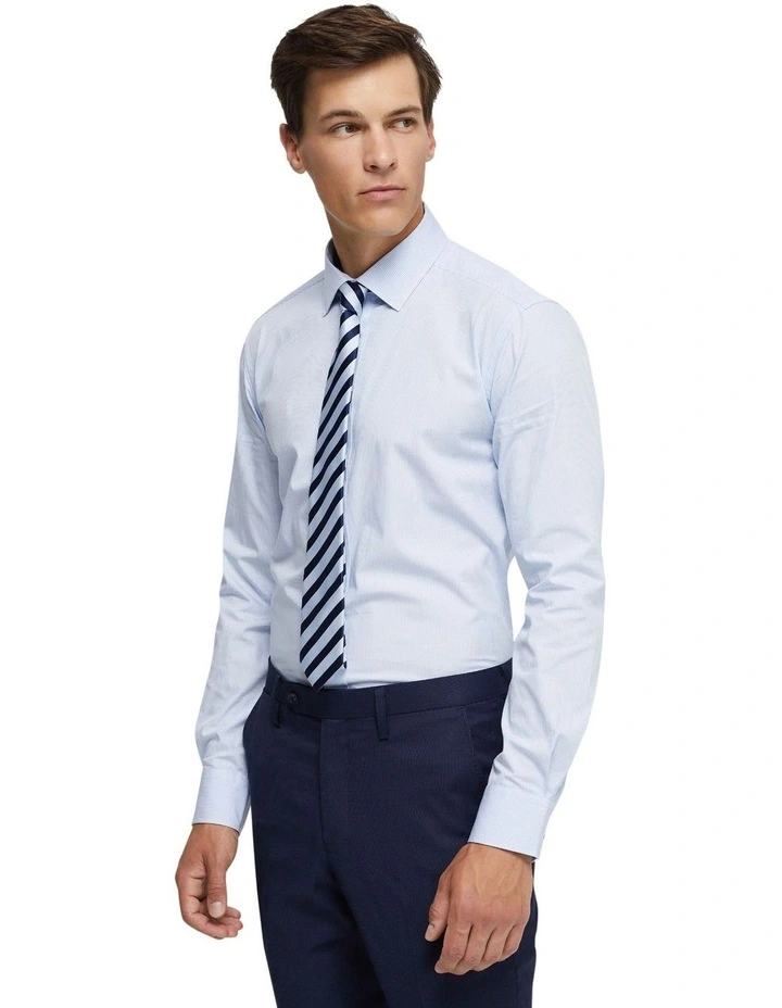 Beckton Cotton Striped Shirt in Sky