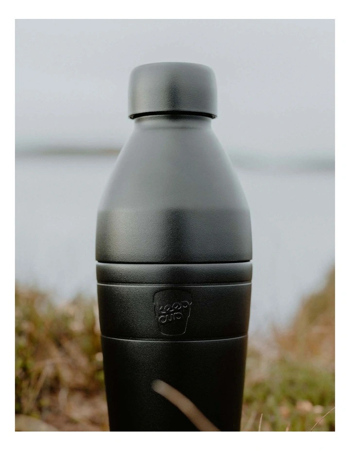 Bottle Thermal, Reusable Stainless Steel Bottle, Black, M 18oz / 530ml