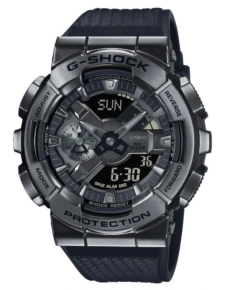 Resin/Stainless Steel Watch in Black