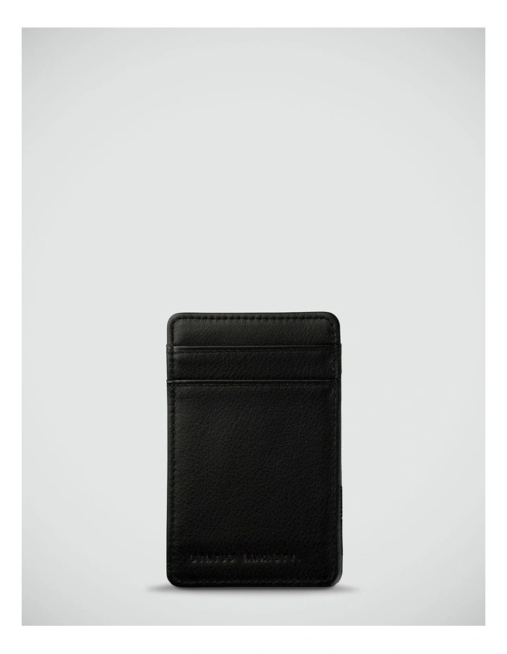 Flip Leather Wallet in Black