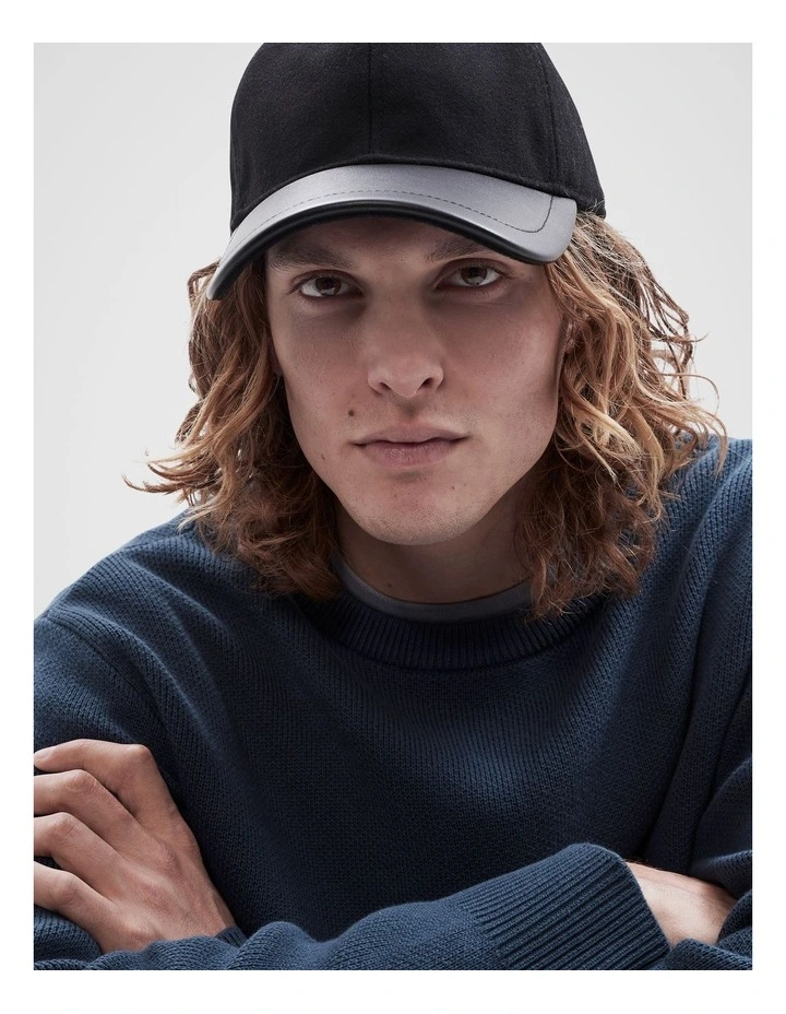 Winter Baseball Cap in Black