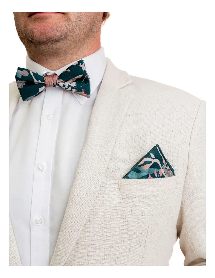 Teal Blooms Bow Tie in Teal