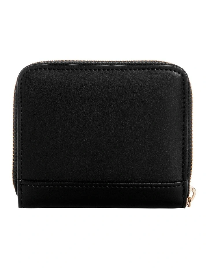 Laurel Small Zip Around Wallet in Black