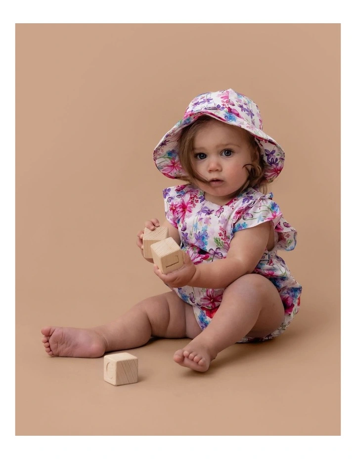 Sadie Floral Frill Bodysuit in Multi