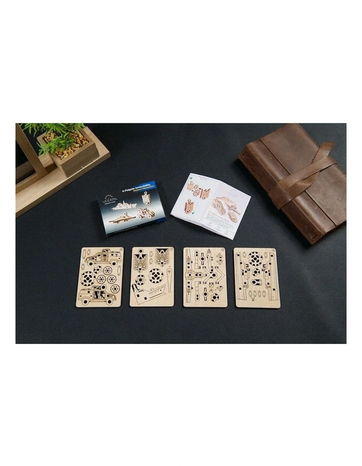 U-Fidgets Invincibility Mechanical DIY Kit Wooden 3D Puzzle 43 Piece