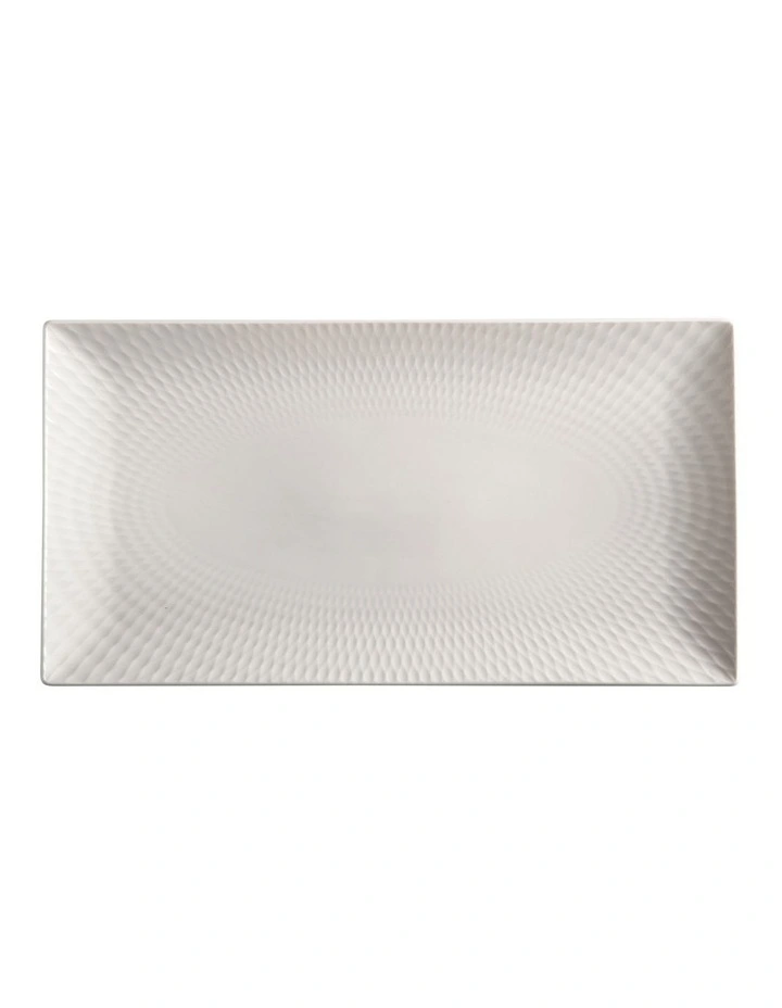 Basics Diamonds Rectangular Platter 35x19cm in White