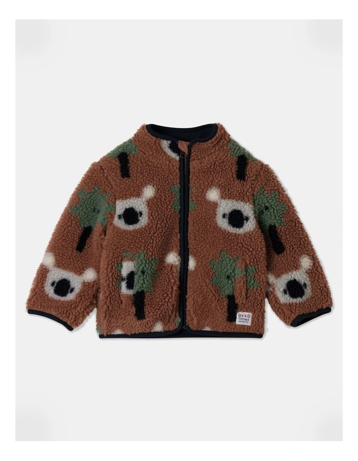 Harry Sherpa Jacket in Brown
