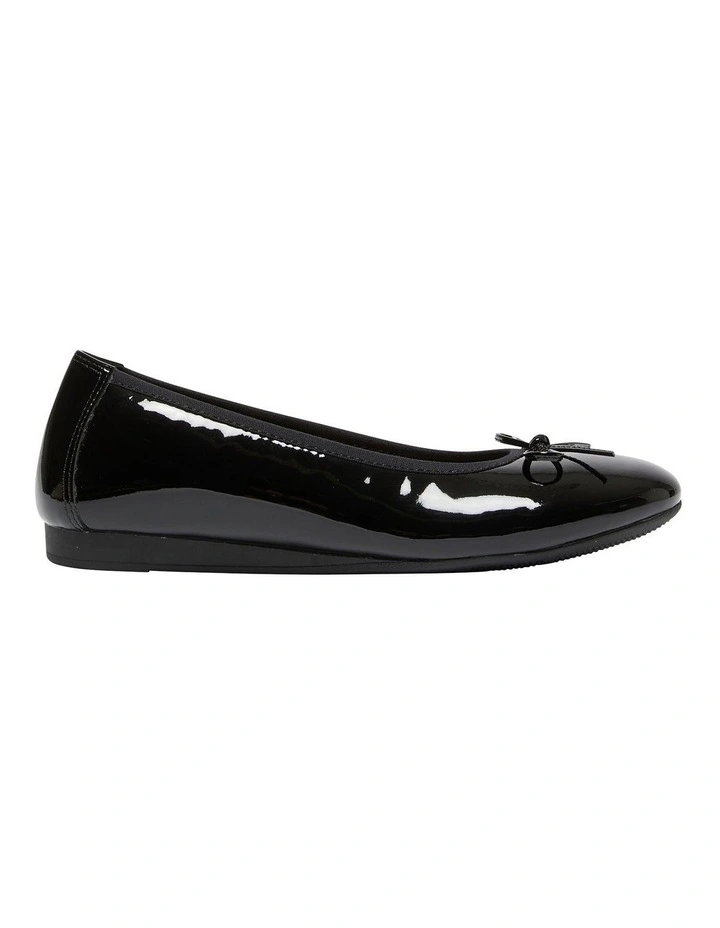Belamy Flat Shoes in Black Patent Leather