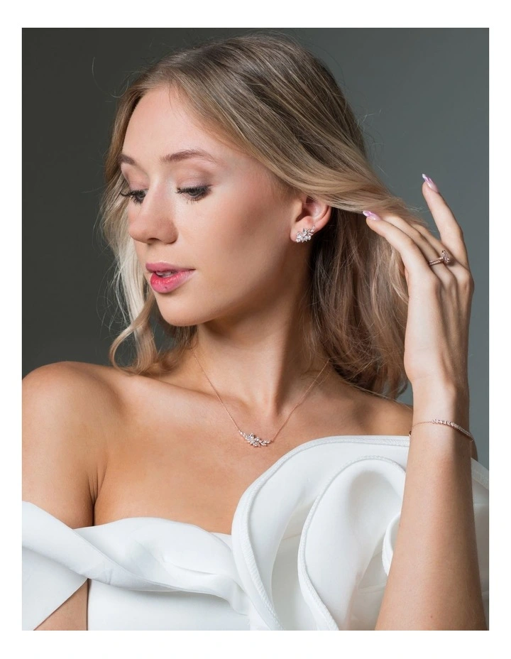 Iconic Bridal Hyacinth Earrings Rose Gold