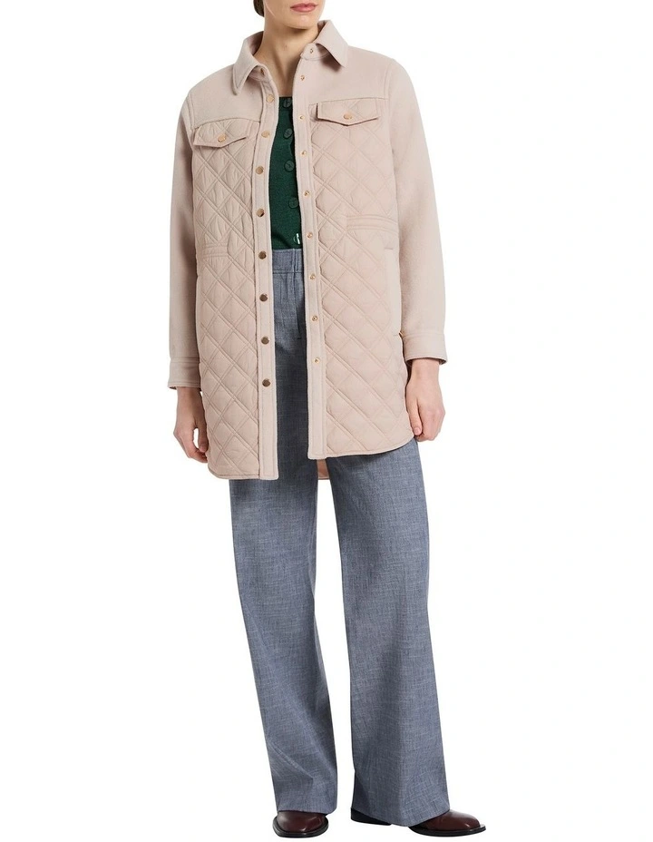 Hierro Wool Mix Jacket in Beige