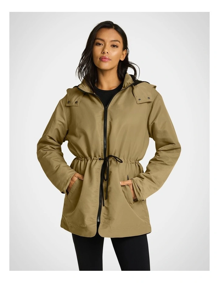 Fleece Lined Anorak Taupe in Brown