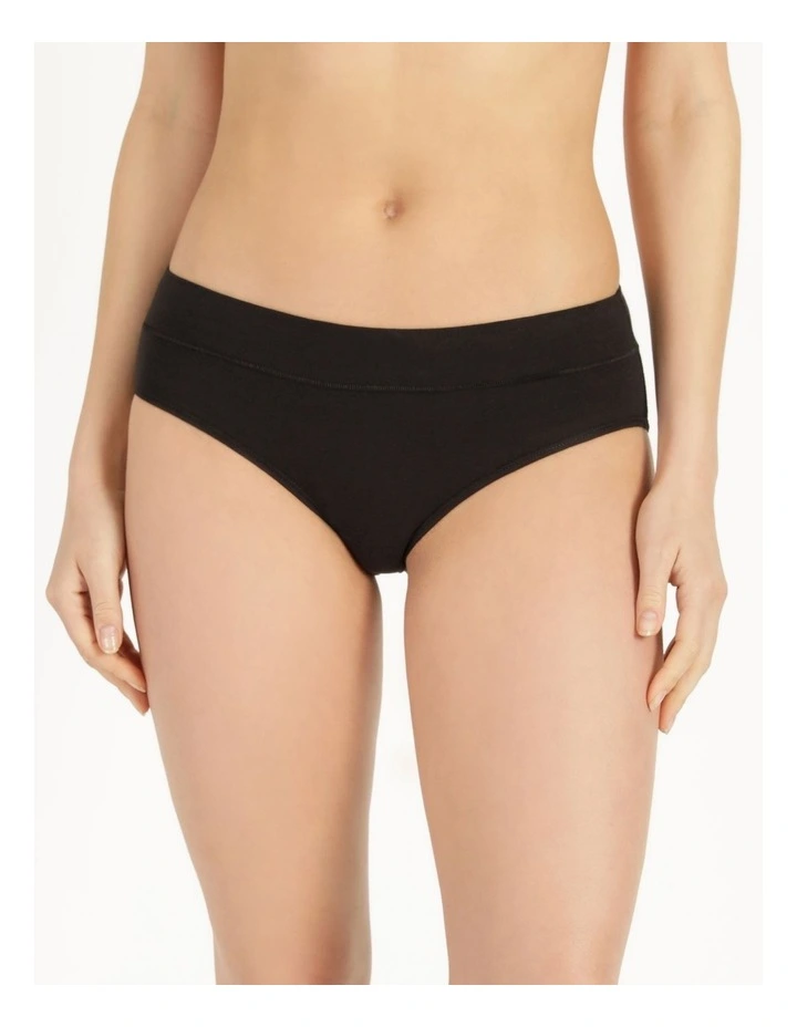 Organic Cotton Bikini Brief in Black