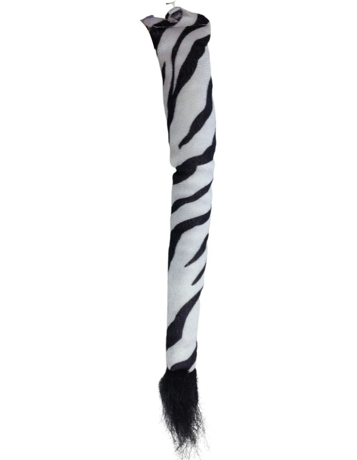 Animal Tail with Fluff Costume in Zebra