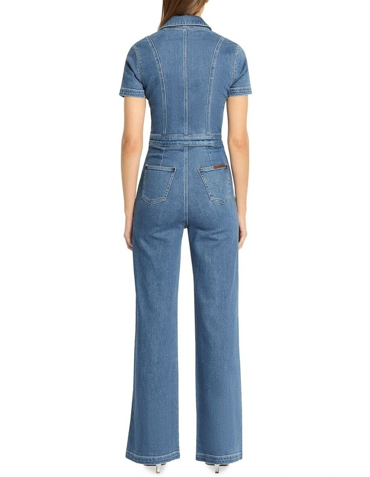 Kiki Denim Romper in Indigo