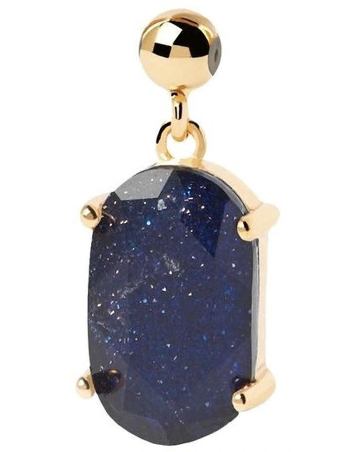 Blue Sandstone Luck Charm in Gold