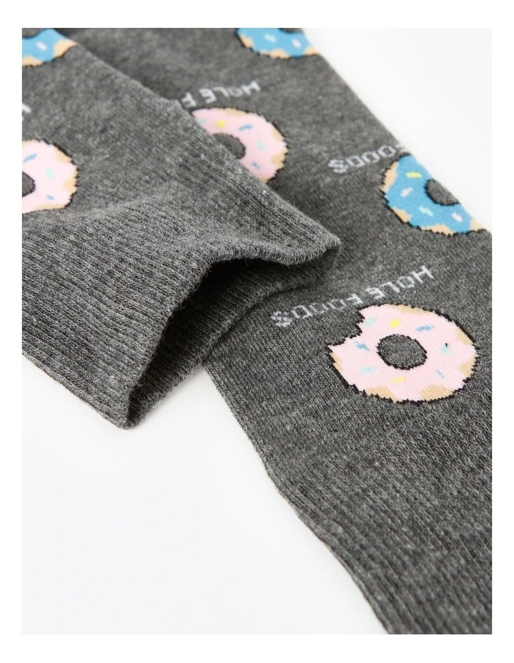 Hole Foods Socks in Grey Marle