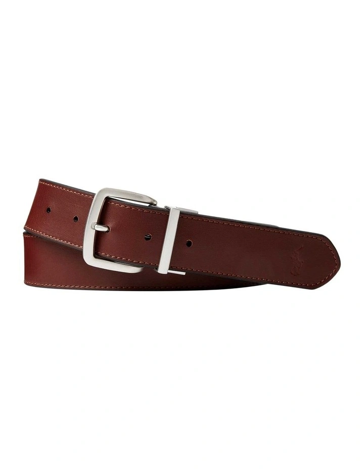 Reversible Leather Belt in Black
