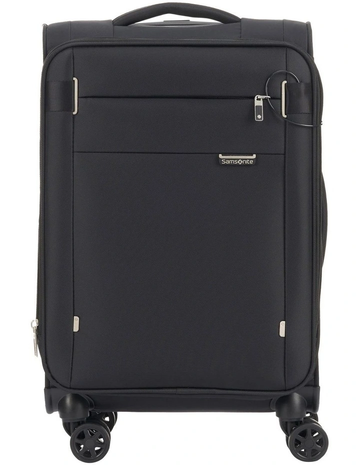 City Rhythm 55cm Soft Side Spinner Suitcase in Black