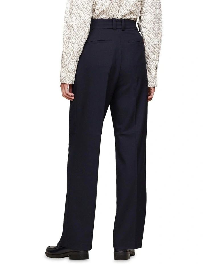 Pigment Dyed Relaxed Straight Leg Trousers in Blue