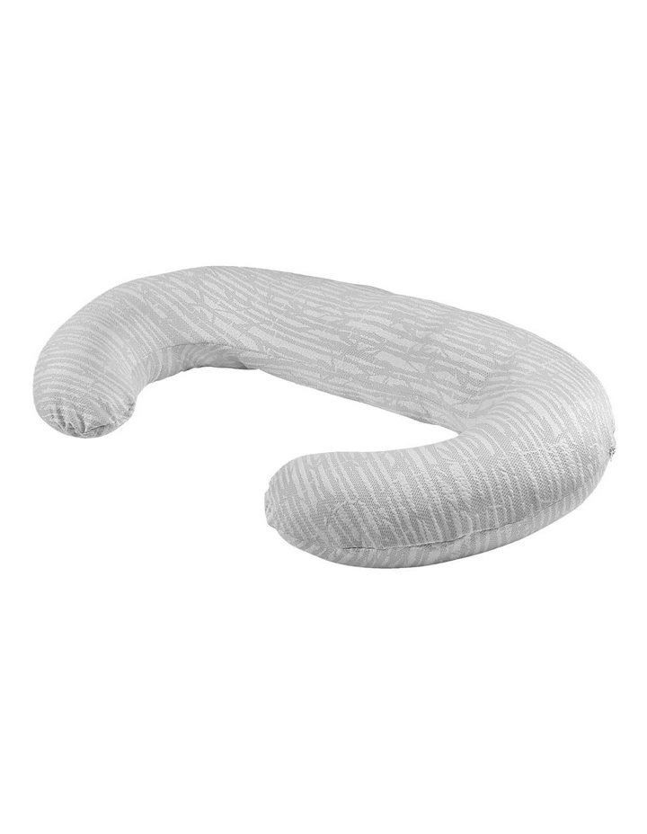 Bamboo Covered C Shape Maternity Pillow in White